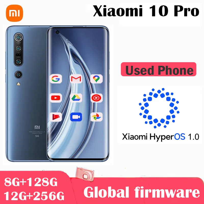 Xiaomi 10 Pro Smarphone Mi 5G HyperOS 1.0 Snapdragon 865 Cellphone 108 MP Camera 4500mAh Battery Android Phone used phone - Imagen 1