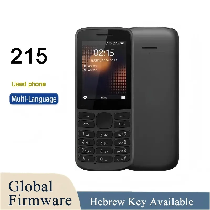 Finland made Unlocked  215 4G Dual SIM Feature Phone 2.4" 1150mAh Long Standby FM Radio Bluetooth 5.0 Multilingual used Phone - Imagen 1