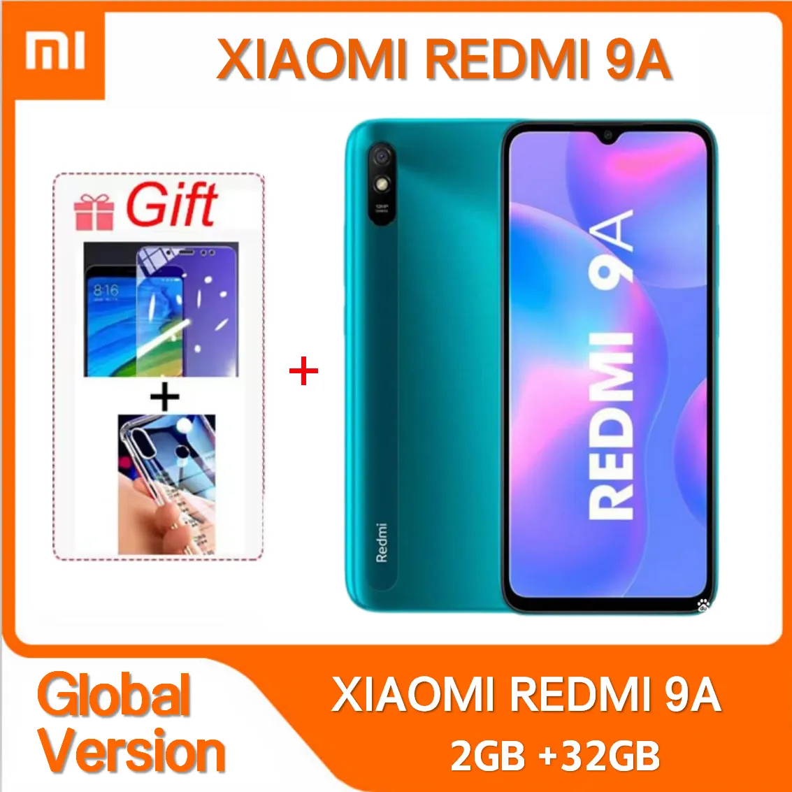 Xiaomi Redmi 9A/9AT Smartphone 2GB 32GB Global Rom Cellphone 5000mAh 6.53 inch MTK Helio G25 Octa Core 13MP Smartphone - Imagen 1