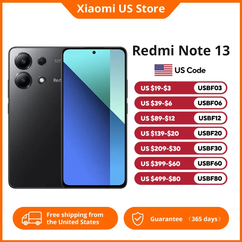 Xiaomi Redmi Note 13 4G Smartphone Snapdragon® 685 108MP Camera 120Hz AMOLED Display 33W Charging Cellphone Handy - Imagen 1