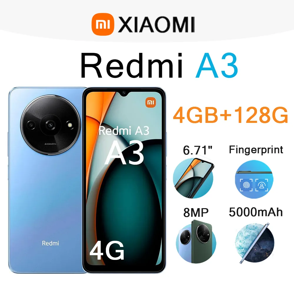Xiaomi Redmi A3 Smartphone 6.71 Inch FHD+ 90Hz Screen 80MP Main Camera 5000mAh Large Capacity Battery Mobile Phone - Imagen 4