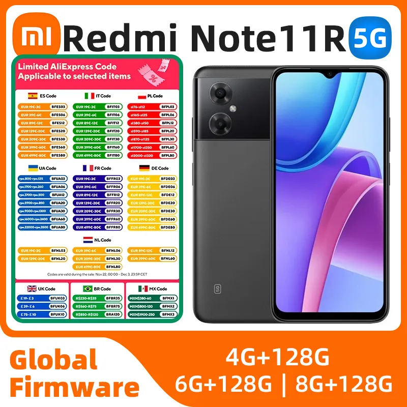 Xiaomi Redmi Note 11R 5G Smartphone MTK Dimensity 700 Octa Core 90Hz 6.58" DotDrop Display 5000mAh Battery - Imagen 1