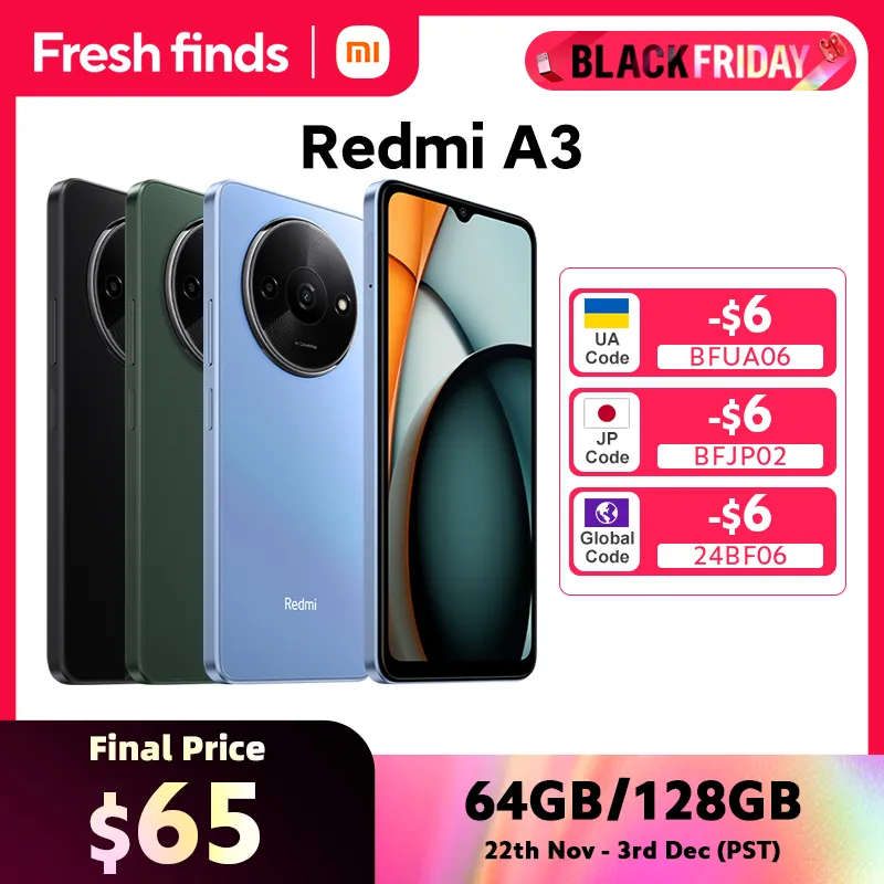 [World Premiere] Xiaomi Redmi A3 Smartphone 6.71" Dot Drop display MediaTek Helio G36 64GB / 128GB ROM 5000mAh Battery 90Hz - Imagen 1