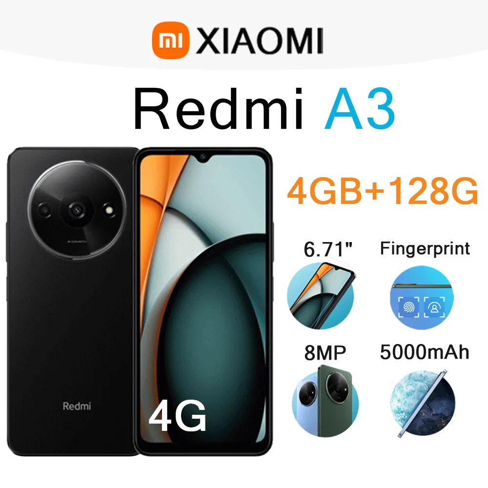 Xiaomi Redmi A3 Smartphone 6.71 Inch FHD+ 90Hz Screen 80MP Main Camera 5000mAh Large Capacity Battery Mobile Phone - Imagen 2