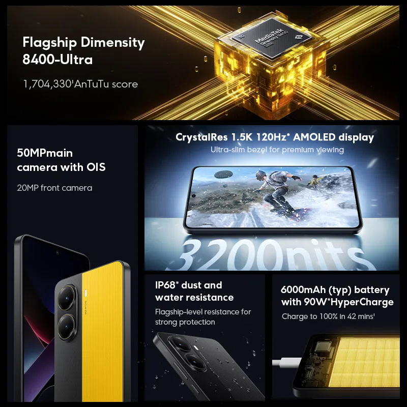 【Brand+】POCO X7 Pro Smartphone Dimensity 8400-Ultra 6000mAh 90W HyperCharge 6.67" AMOLED display NFC Xiaomi HyperOS 2 - Imagen 2