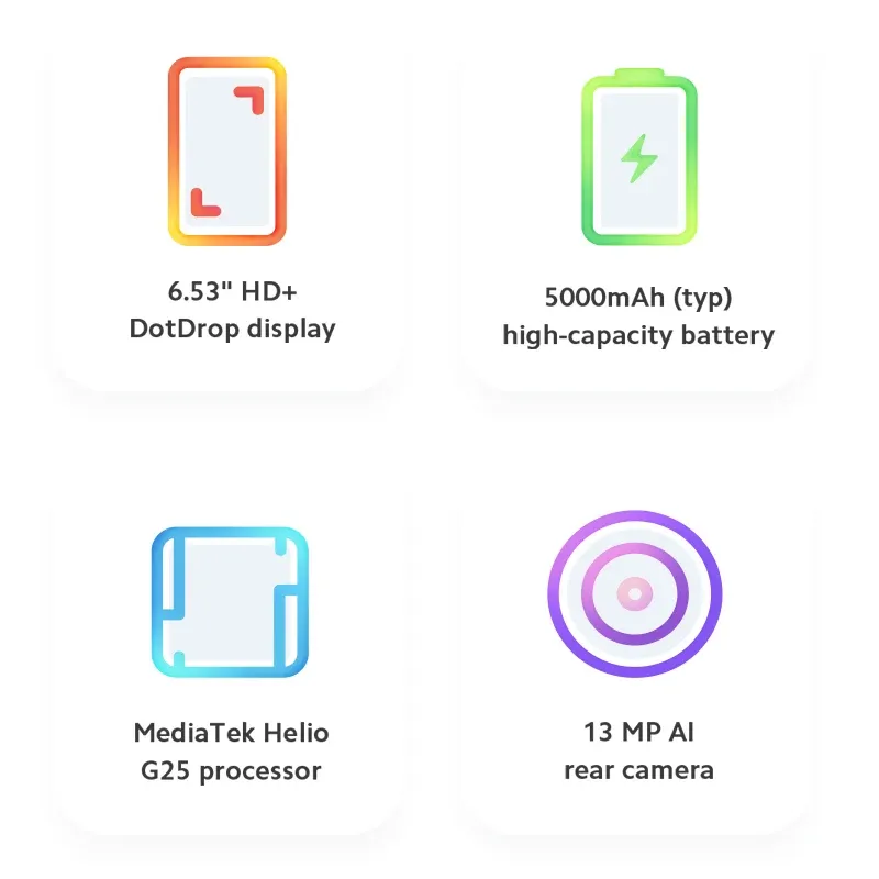 Xiaomi Redmi 9A Smartphone 64GB/128GB Cellphone 5000mAh 6.53 inch MTK Helio G25 Octa Core 13MP 4G Smartphone Global Rom - Imagen 3