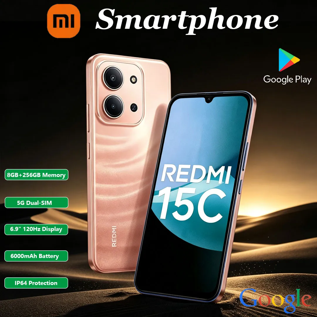 Xiaomi Redmi 15C New Android Mobile Phone Octa-core Processor 6.9" 120Hz Display 6000mAh 33W Charging 5G Dual-SIM Smartphone - Imagen 1