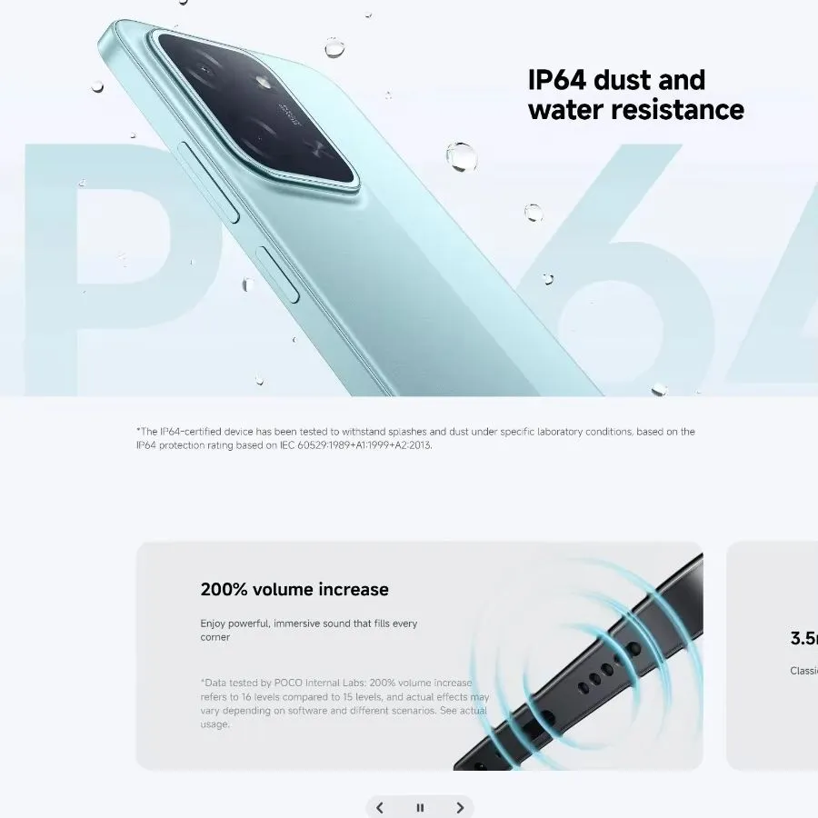 PPoco C85 Smartphone 6.5' HD+ Display 8GB RAM 256GB Storage Mediatek Helio G81 Chipset Dual 48MP Camera - Imagen 6