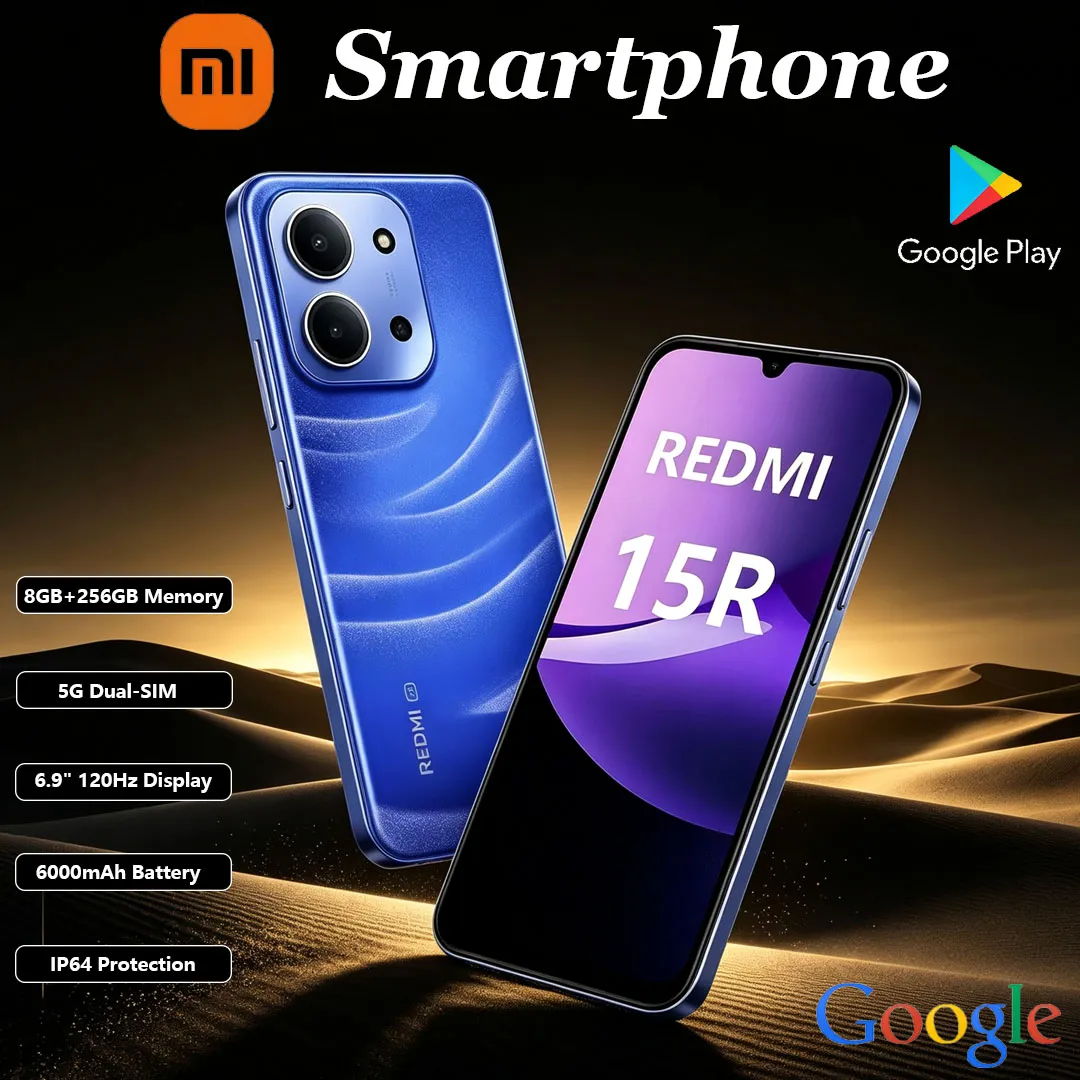 New Xiaomi Redmi 15R 5G Dual-SIM 50MP Camera Mobile Phone 6.9 inches High Refresh Rate Screen 6000mAh Battery Gaming Smartphone - Imagen 1