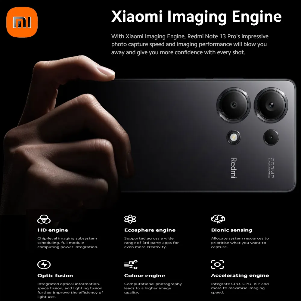 XIAOMI Redmi Note 13 pro 4G smart phone 2712×1220 resolution 8GB/256GB200 million pixels 16 million pixels selfie lens 5160mAh - Imagen 4