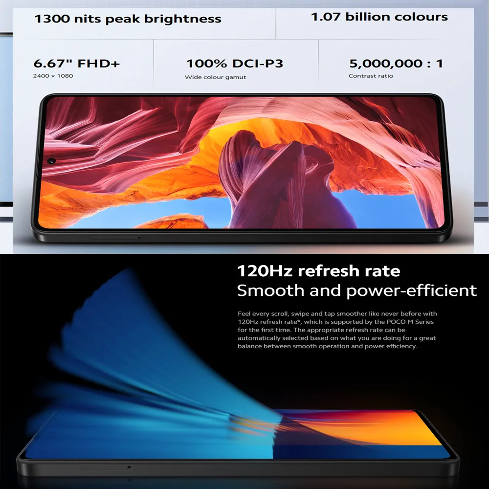 XIAOMI/POCO M6 Pro 4G smartphone 12GB+512GB large memory/5000mAh battery/64MP+8MP+2MP camera camera phone - Imagen 3
