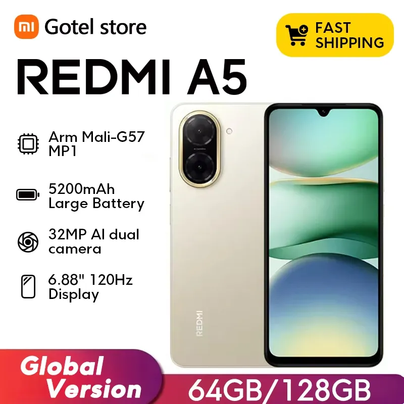 【Brand+】Global Version Redmi A5 Unisoc T7250 Processor 32MP Main Camera 6.88" Large Screen Supports 15W Fast Charging - Imagen 1