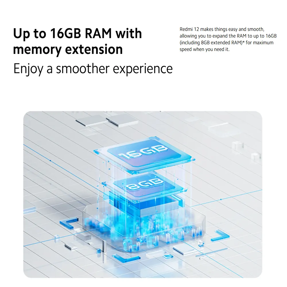 XIAOMI 2460×1080 pixel smart HD mobile phone fashion thin and thin REDMI12 mobile phone 8+256GBn memory 5000mAh battery capacity - Imagen 5