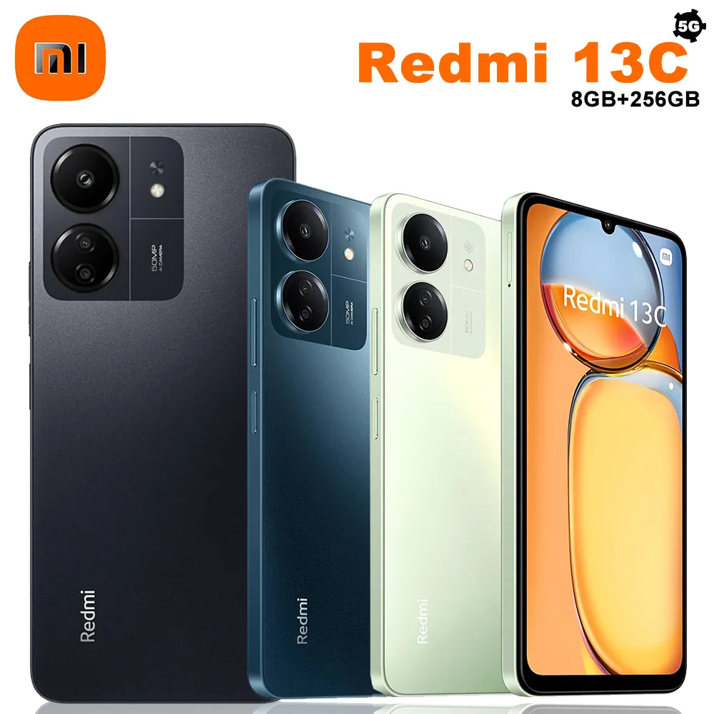 Brand new XIAOMI Redmi 13C NFC fashion smart 5G mobile phone 50MP rear camera 5MP front camera 8GB+256GB memory 6.74-inch 90Hz - Imagen 1