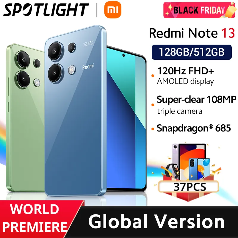 [World Premiere] Global Version Xiaomi Redmi Note 13 Smartphone Snapdragon® 685 108MP camera 120Hz AMOLED display 33W charging - Imagen 1