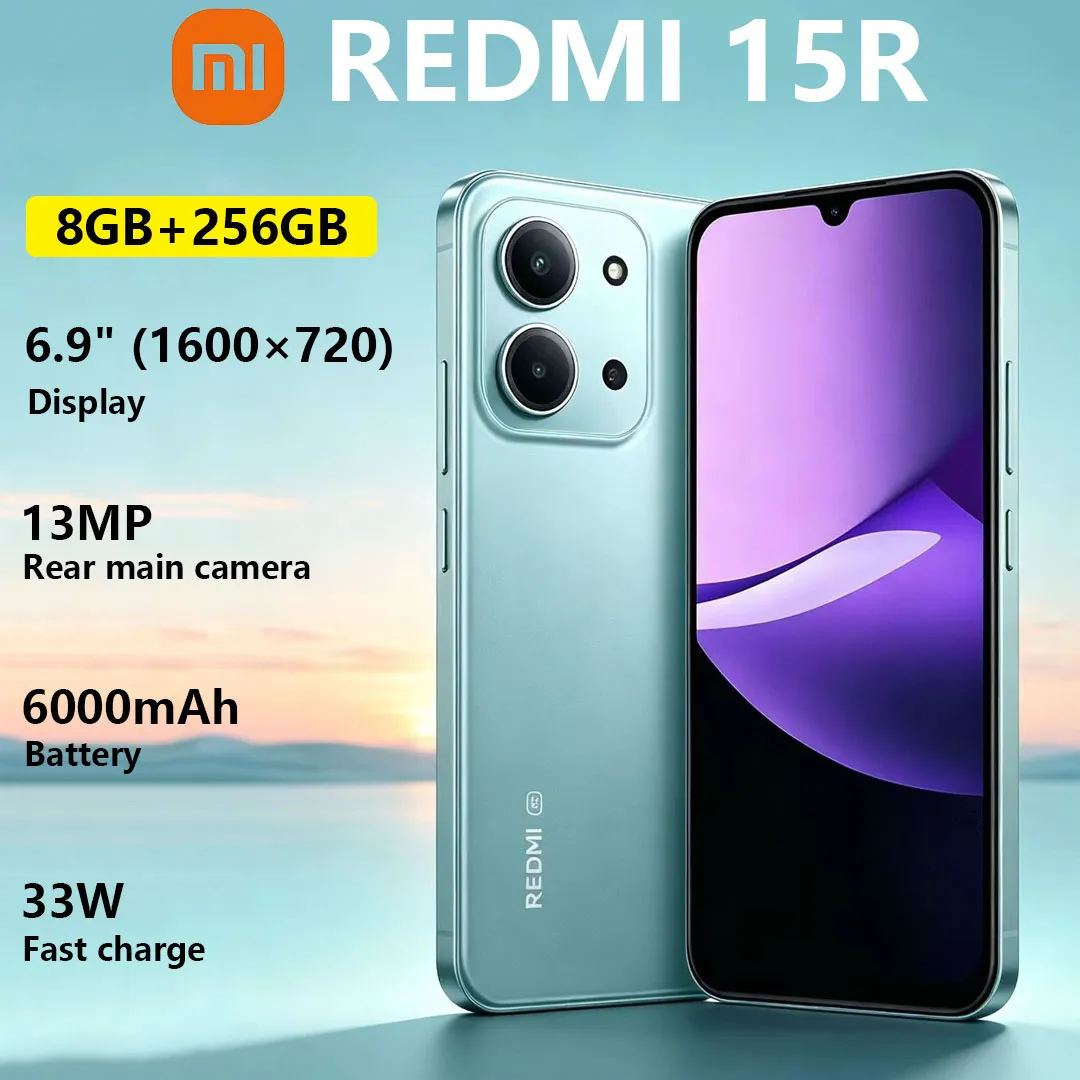 Xiaomi Redmi 15R 6.9-inch Gaming Phone 13MP Main Camera 6000mAh Large Battery 33W Fast Charging Dual-SIM Global Smartphone - Imagen 1
