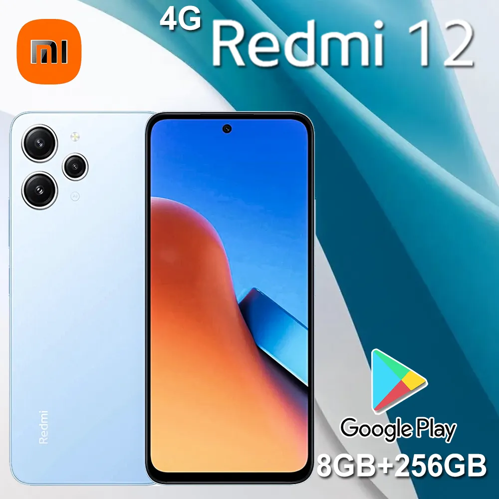 XIAOMI 2460×1080 pixel smart HD mobile phone fashion thin and thin REDMI12 mobile phone 8+256GBn memory 5000mAh battery capacity - Imagen 4