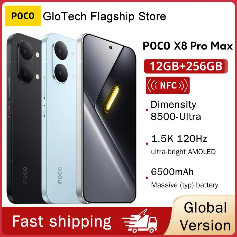 Global Version X8 Pro Max Smartphone Dimensity 9500s 8500mAh 50MP main camera 100W HyperCharge Supports NFC - Imagen 1