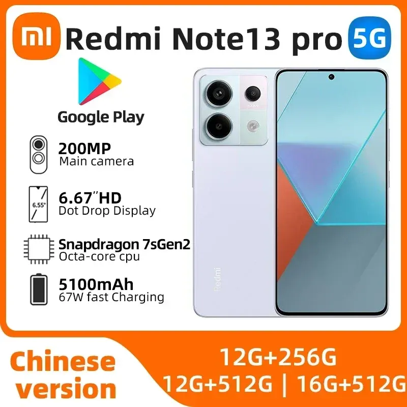 New Xiaomi Redmi Note 13 Pro 5G Smartphone 16GB 512GB Android 6.67 inch Qualcomm's Second Generation Snapdragon Global Rom - Imagen 4