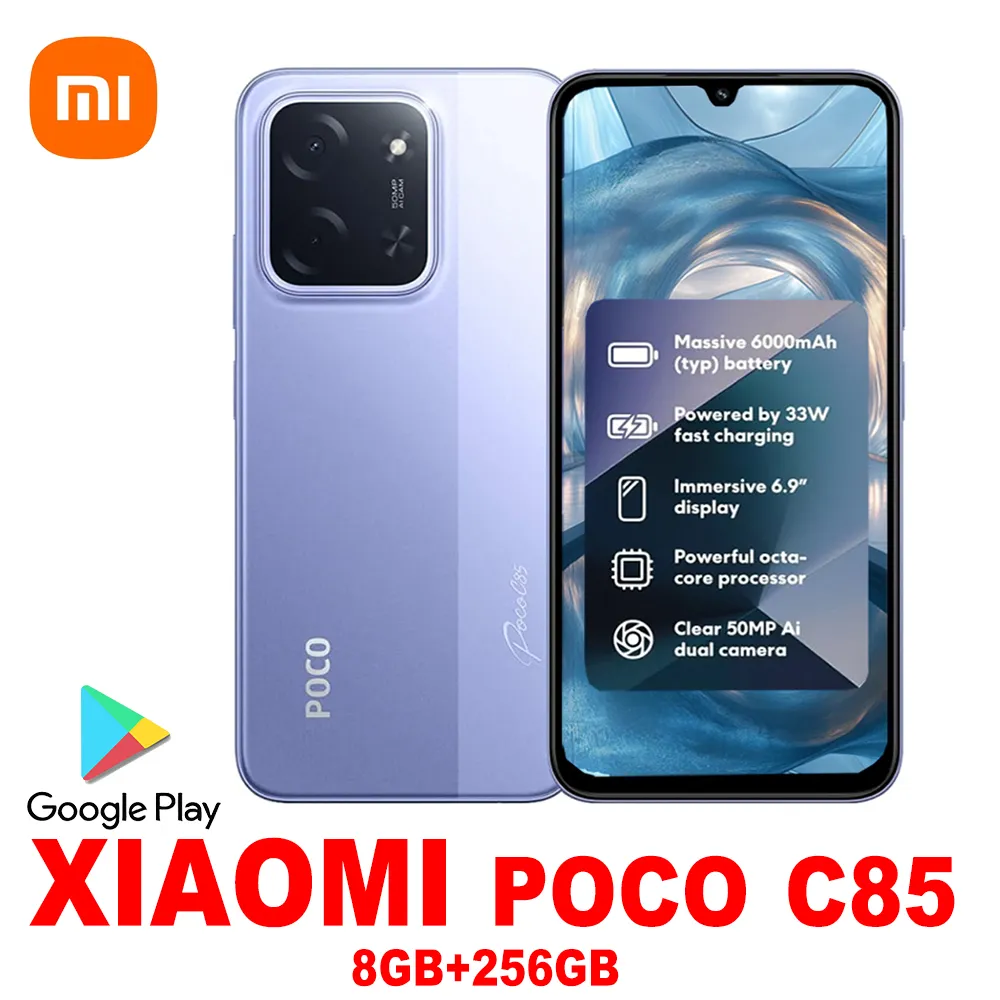 EU/US/UK specification XIAOMI POCO C85 original smart phone 6000mAh/8GB+256GB memory/support GPS/NFC Smart phone - Imagen 2