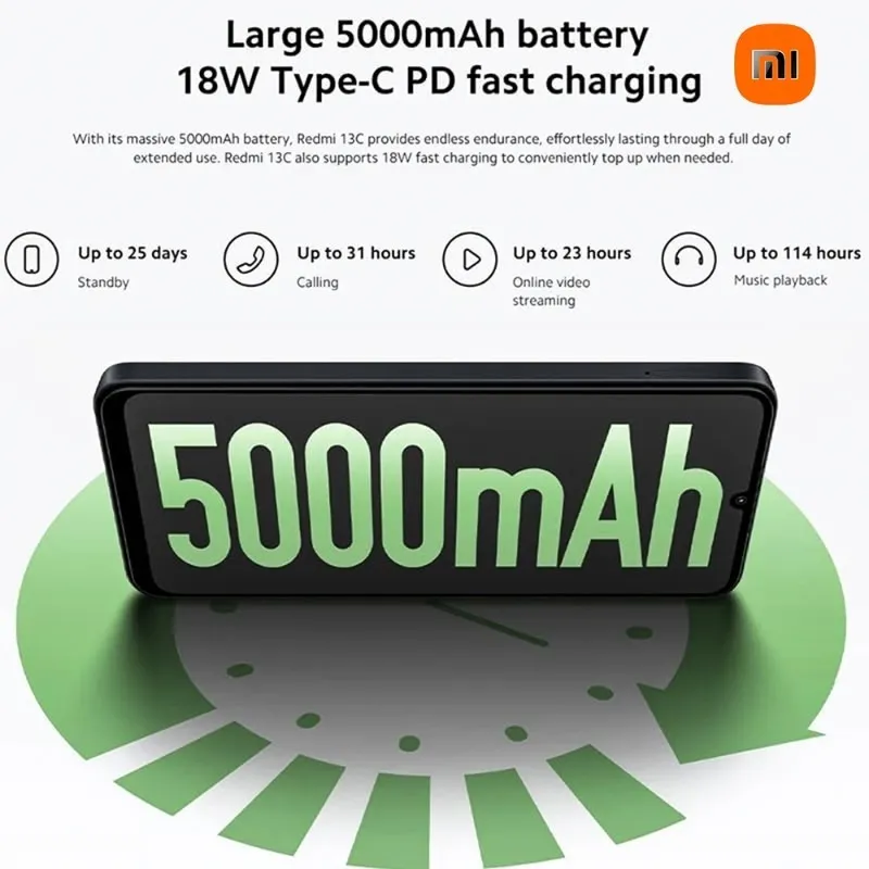 Xiaomi Redmi 13C Global Version Smartphone Large Battery HD Camera Mobile Phone - Imagen 5