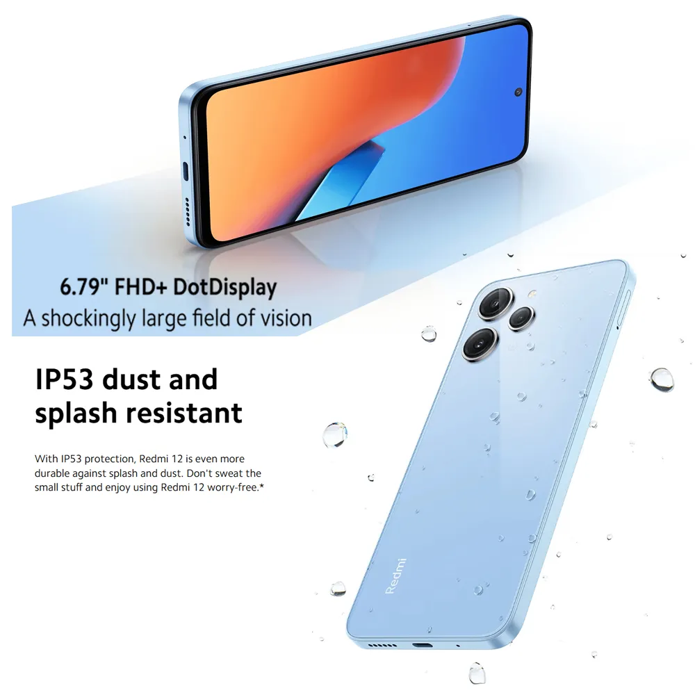 REDMI 12 smart fashion mobile phone Mediatek Helio G88c processor 8GB+256GBn memory 5000mAh typical battery XIAOMI mobile phone - Imagen 6