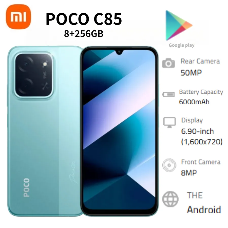 Poco C85 6.5' HD+ Display Smartphone 8GB RAM 256GB Storage Mediatek Helio G81-Ultra Chipset Dual 48MP Camera - Imagen 2