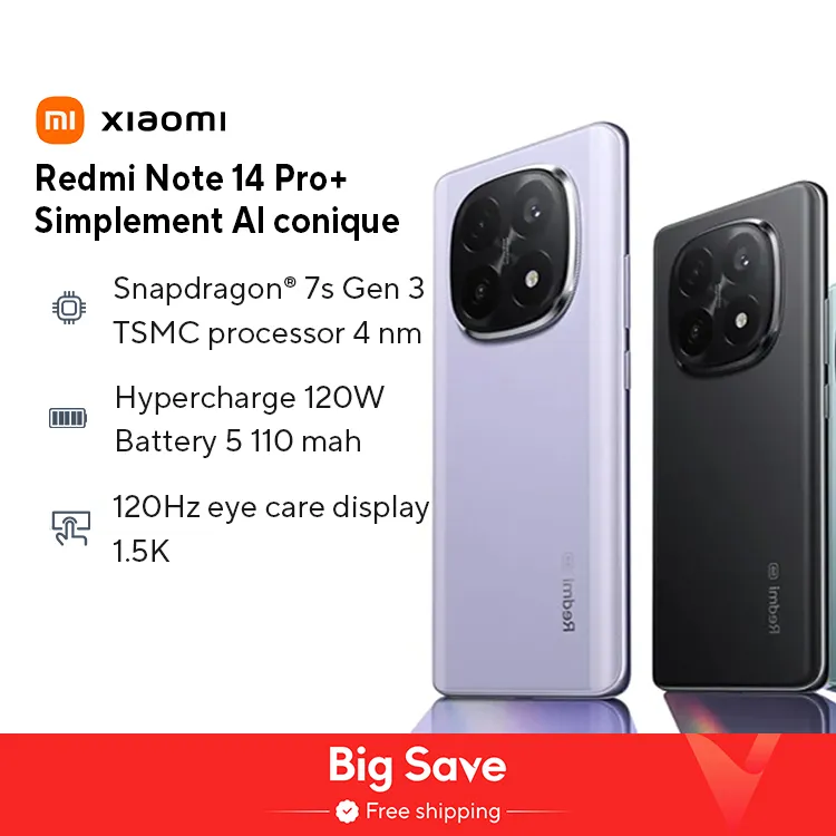 World Premiere Global Version Redmi Note 14 Pro+ 5G 14 pro plus Smartphone Snapdragon 7s Gen 3 200MP Rear Camera - Imagen 1